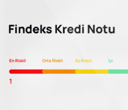 Findeks kredi notunu gösteriyor