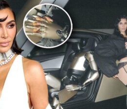 Kim Kardashian’ın, Elon Musk’ın robotu ile verdiği “garip” pozlar gündem oldu