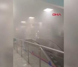 Yenikapı metro istasyonunda yangın