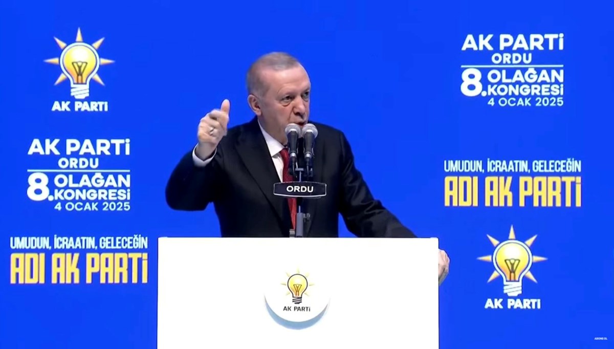 Cumhurbaşkanı Erdoğan, AK Parti Ordu İl Kongresi’nde konuşuyor