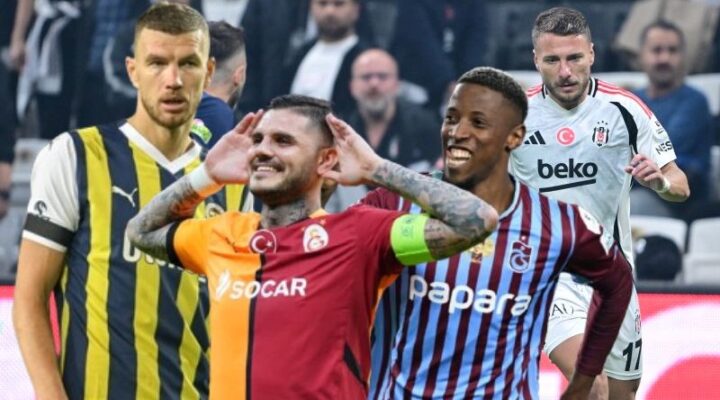 Süper Lig’de 18. hafta sonrası gol krallığında son durum: Immobile, Dzeko, Banza ve Icardi’nin kaç golü var?